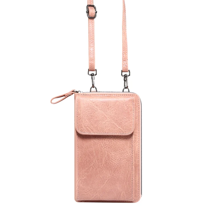 Elephant Pattern Multifunctional Cross Bag Phone Case(Light Pink) - Image 4