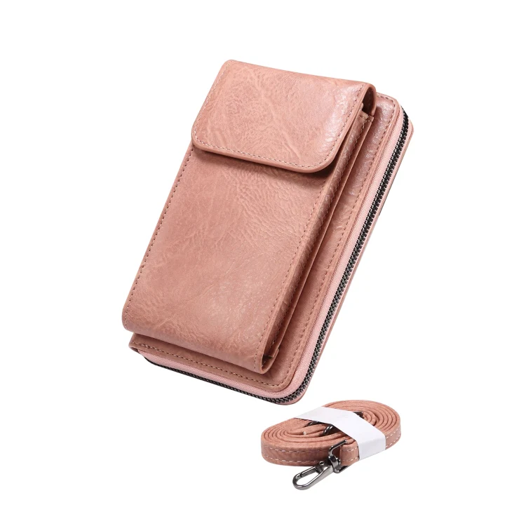Elephant Pattern Multifunctional Cross Bag Phone Case(Light Pink) - Image 6