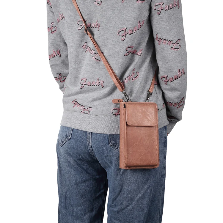 Elephant Pattern Multifunctional Cross Bag Phone Case(Light Pink) - Image 7