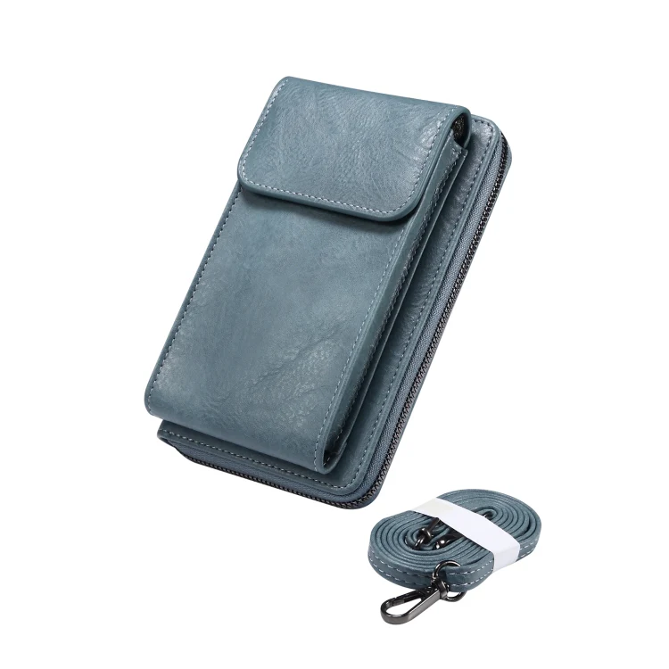 Elephant Pattern Multifunctional Cross Bag Phone Case(Sky Blue) - Image 6