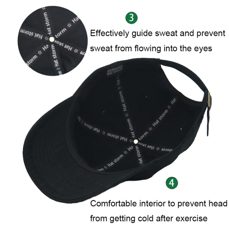 Embroidered Deer Adjustable Baseball Cap Solid Color All-match Peaked Cap(Khaki) - Image 6