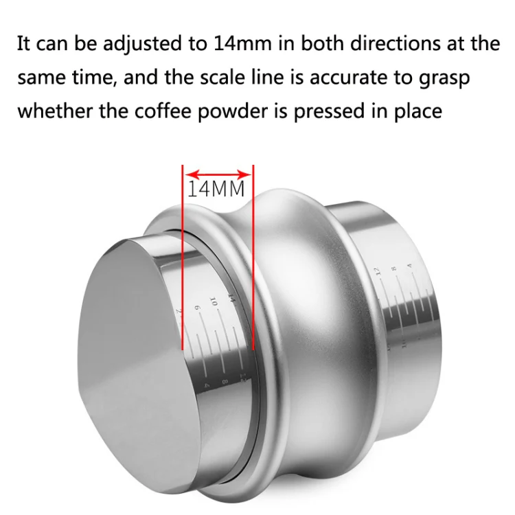 ENB-11 51mm Stainless Steel Coffee Cloth Powder Dispenser Coffee Machine Handle Universal, Colour: One Word Double Head Silver - Image 3