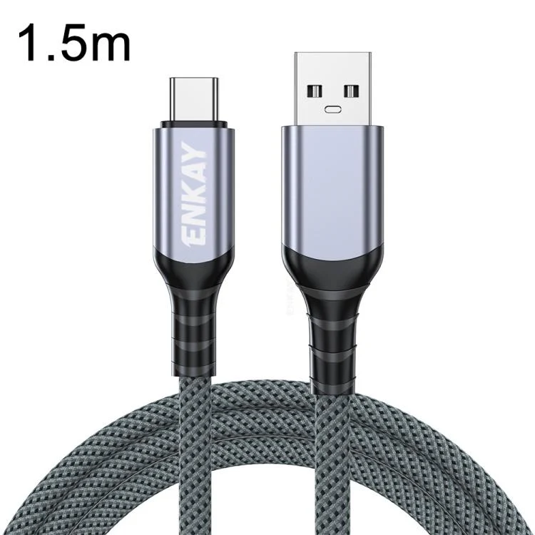 ENKAY ENK-CB188 USB 3.2 to Type-C 60W Fast Charging Cable 10Gbps Super Speed Data Transfer, Length:1.5m