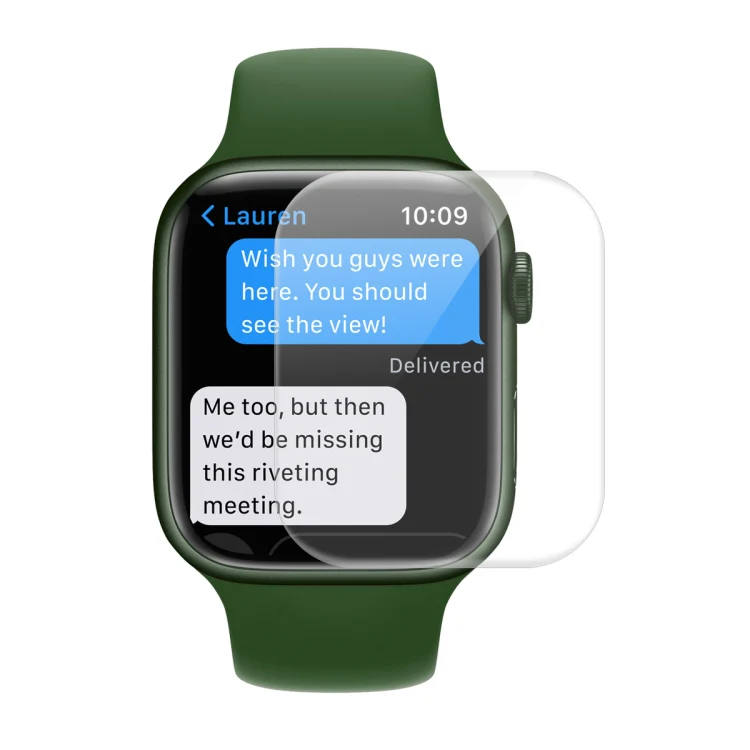 ENKAY Hat-Prince Case Friendly 3D Full Screen PET Curved Hot Bending HD Screen Protector Film For Apple Watch Series 9 / 8 / 7 41mm(Transparent)