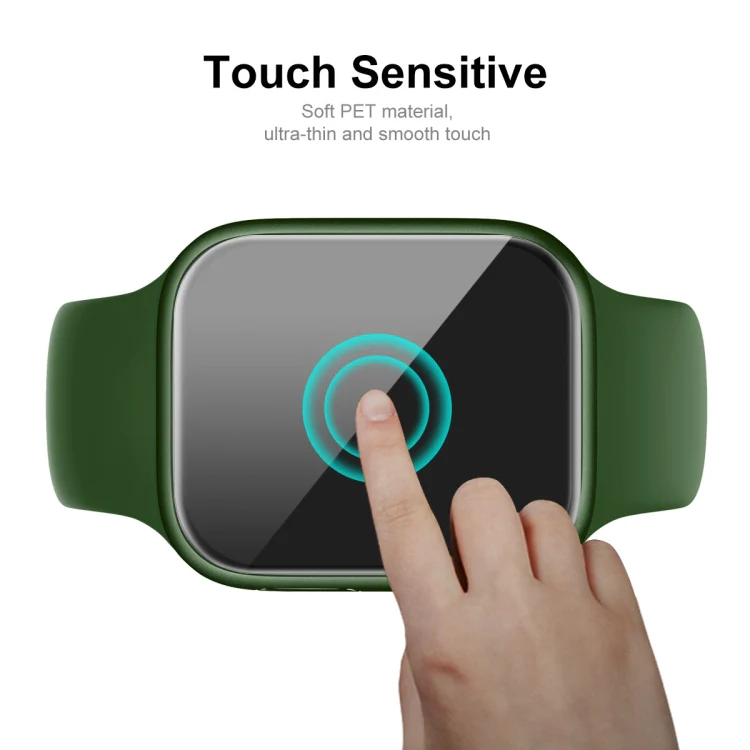 ENKAY Hat-Prince Case Friendly 3D Full Screen PET Curved Hot Bending HD Screen Protector Film For Apple Watch Series 9 / 8 / 7 41mm(Transparent) - Image 4