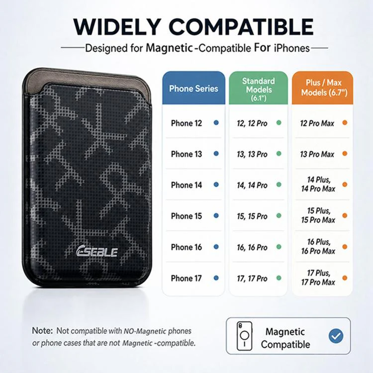 ESEBLE S8 PU Leather Letter Texture Magnetic Mobile Phone Card Slots(Blue) - Image 10