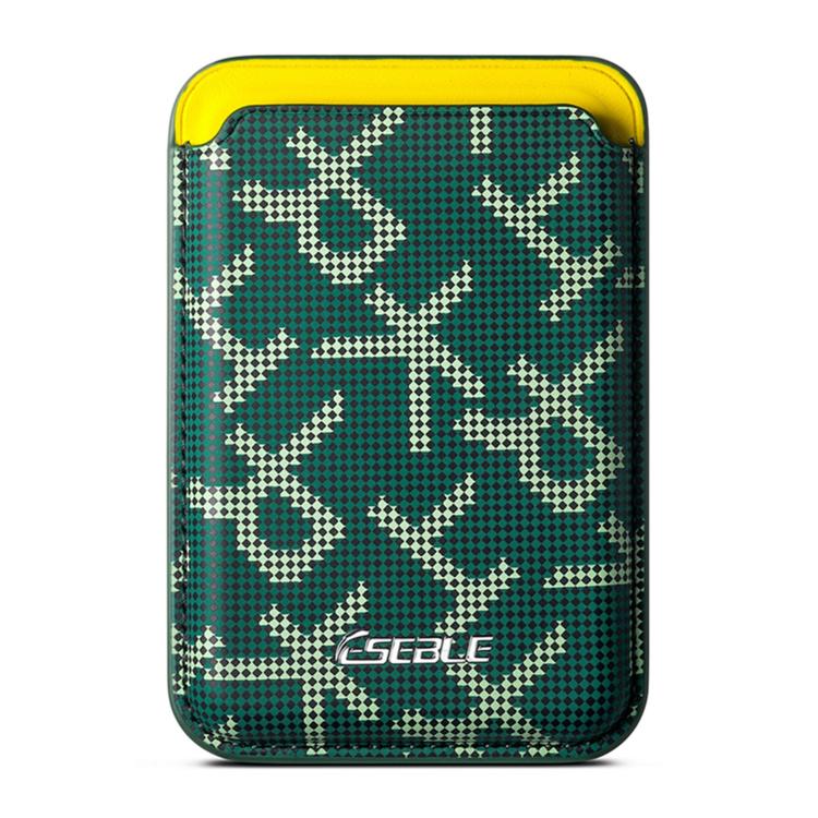 ESEBLE S8 PU Leather Letter Texture Magnetic Mobile Phone Card Slots(Green)