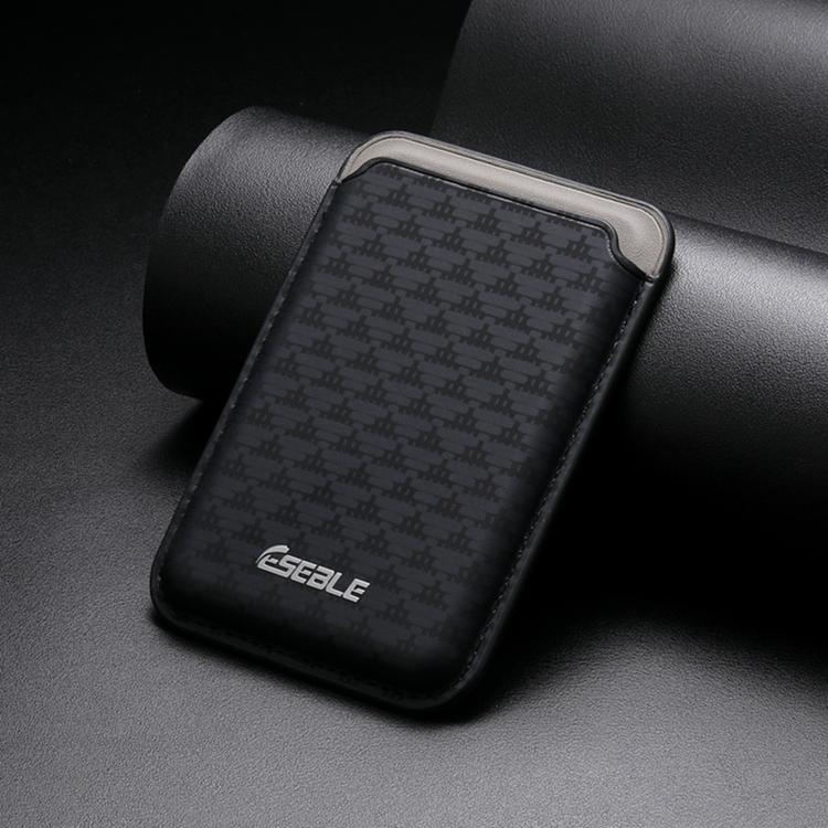 ESEBLE S9 PU Leather Triangular Shield Magnetic Mobile Phone Card Slots(Black) - Image 3