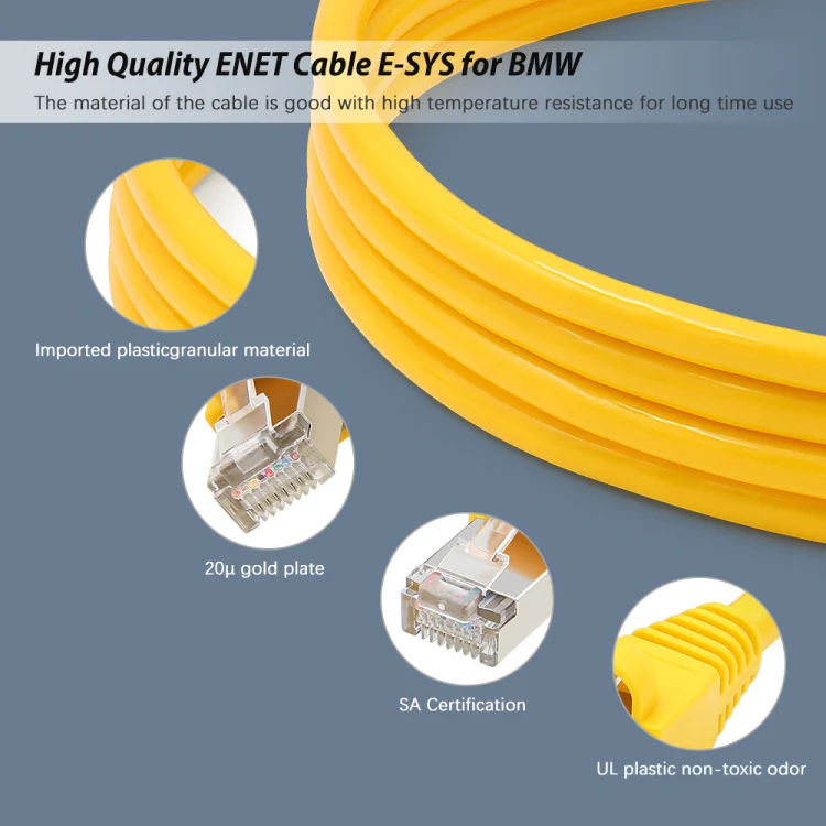 ESYS ENET for ICOM BMW F-Series with A Full Set of CD V50.3 Car Brush Hidden Cable - Image 6