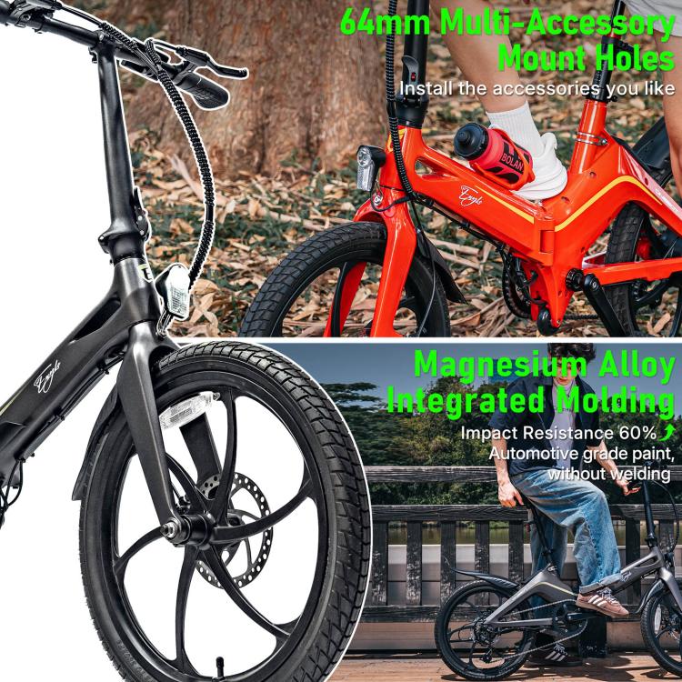 [EU Warehouse] ONEBOT Eagle 250W 36V 10.2Ah 6-Speed Folding Electric Bicycle with 20 inch Tires, EU Plug(Black) - Image 4