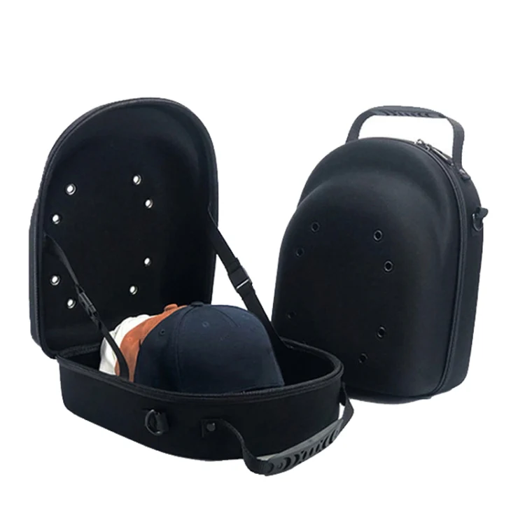 EVA Lightweight Durable Zipper Hat Storage Bag(Black)