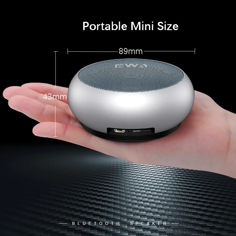 EWA A110 IPX5 Waterproof Portable Mini Metal Wireless Bluetooth Speaker Supports 3.5mm Audio & 32GB TF Card & Calls(Blue) - Image 6