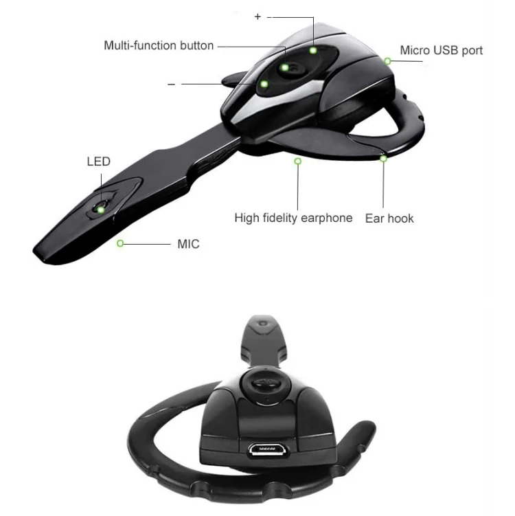 ex-01 Bluetooth 4.1 Business Hanging Ear Bluetooth Earphone(Black) - Image 5