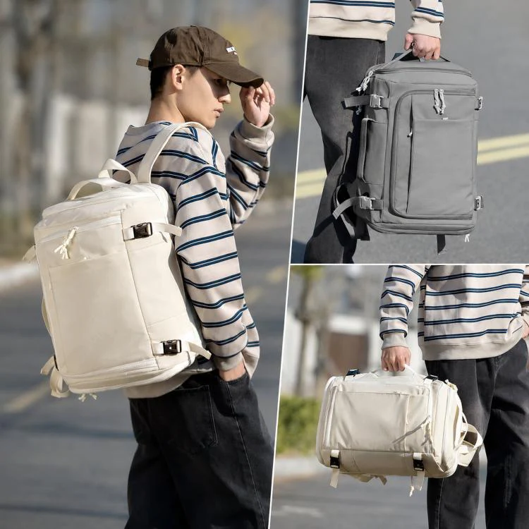 Expandable Travel Backpack Flight Approved 28-38L Carry On Backpack with Shoe Compartment 15.6-inch Laptop Pocket(Black) - Image 3