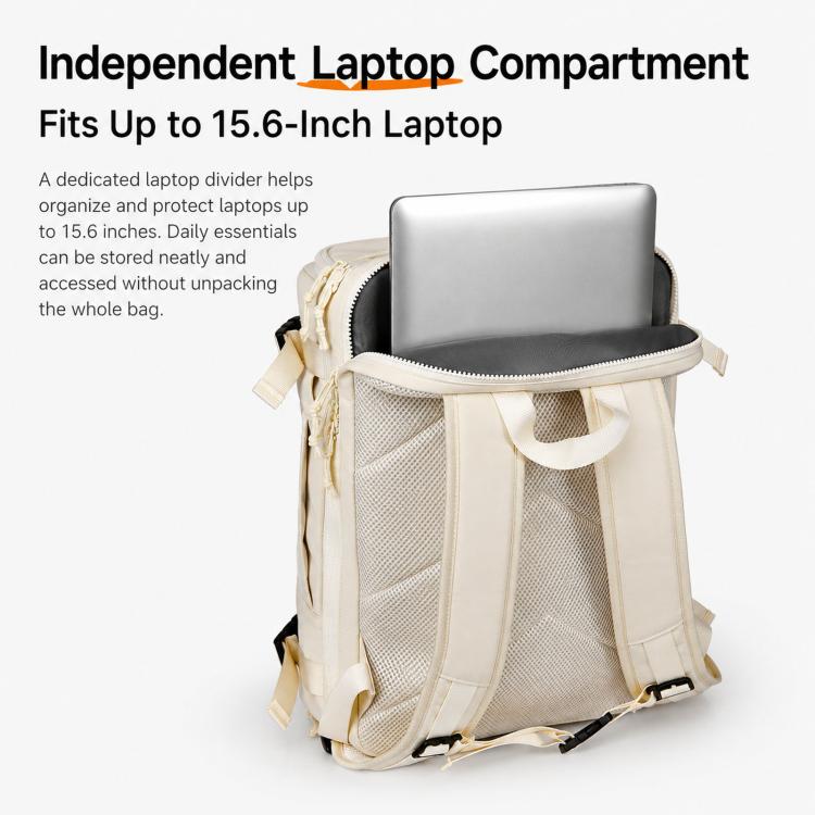 Expandable Travel Backpack Flight Approved 28-38L Carry On Backpack with Shoe Compartment 15.6-inch Laptop Pocket(Black) - Image 8