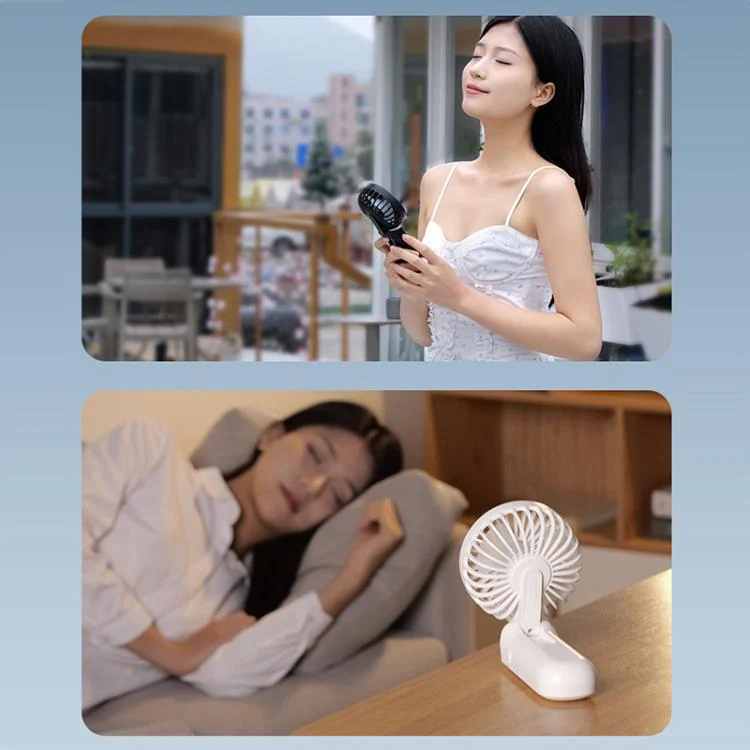 F11 Folding Handheld Fan with LED Display & Lanyard(Pink) - Image 8