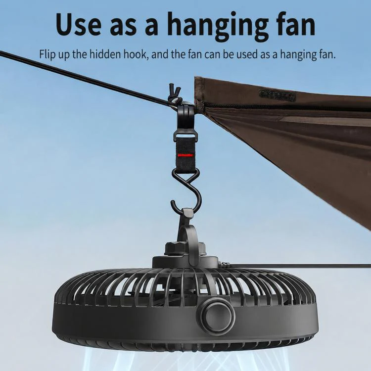 F1303 12V/24V Car Cigarette Lighter Fan Stepless Speed Quiet Cooling Fan With Hanging Hook - Image 3