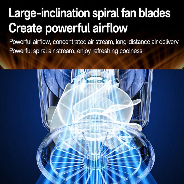 F15 Smart Timing Transparent Digital Display Desk Fan Small Circulating Table Fan For Office(White) - Image 4