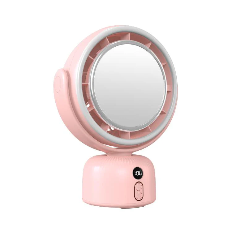 F2 Makeup Mirror Beauty Fill Light Desktop Fan(Pink) - Image 2