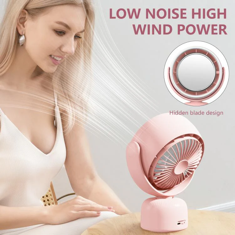 F2 Makeup Mirror Beauty Fill Light Desktop Fan(Pink) - Image 7
