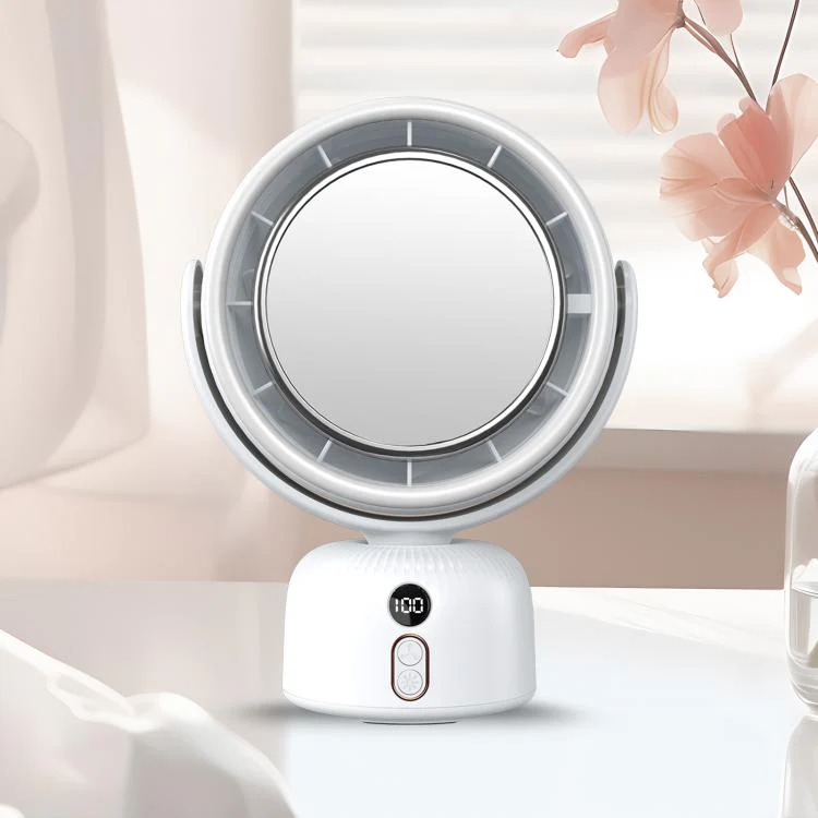 F2 Makeup Mirror Beauty Fill Light Desktop Fan(White)