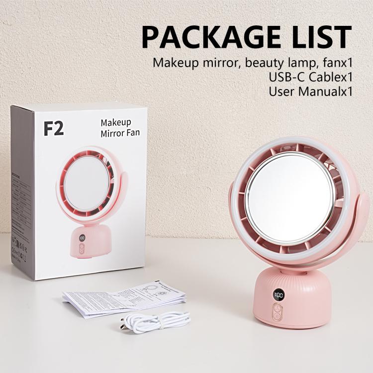 F2 Makeup Mirror Beauty Fill Light Desktop Fan(White) - Image 9