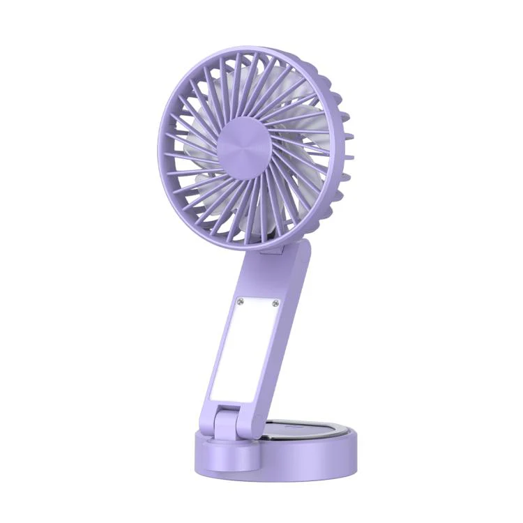 F20 Portable Magnetic Folding Fan with LED(Purple)