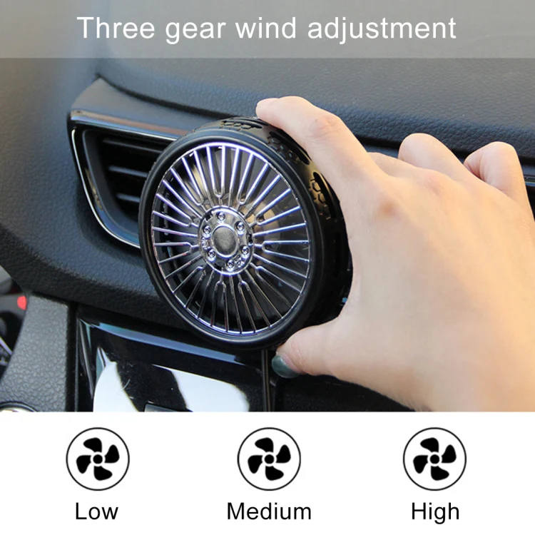 F203B Portable Car Air Outlet Sucker Electric Cooling Fan with Aromatherapy - Image 10
