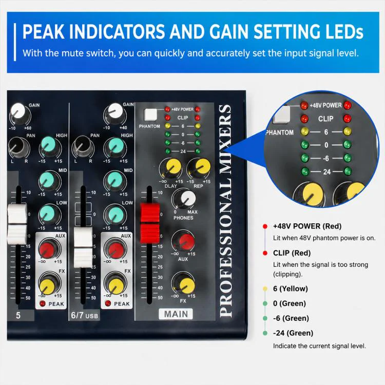 F4 4-Channel Multi-function Professional Bluetooth Live Streaming Mixer, Plug Type:UK Plug(Black) - Image 6