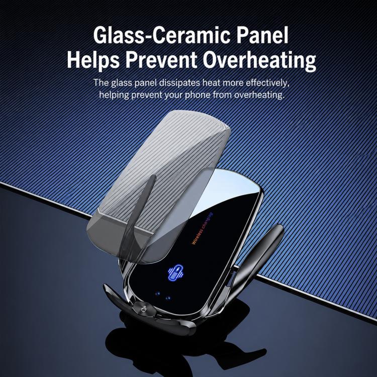 F4 Smart Infrared Sensing Car Magnetic Wireless Charging Phone Holder, Color:Gunmetal(Wireless charger) - Image 13