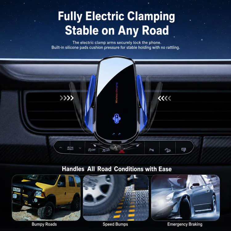 F4 Smart Infrared Sensing Car Magnetic Wireless Charging Phone Holder, Color:Gunmetal(Wireless Charger + Magnetic connector) - Image 8