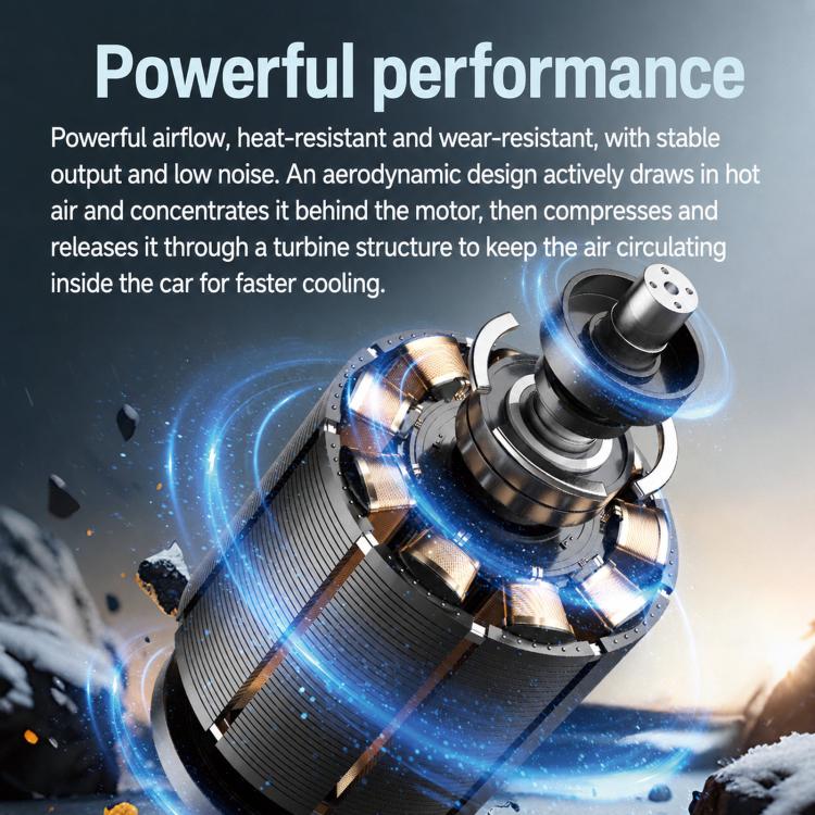 F4201 3-Speed Air Vent Quiet Fan Universal USB Mini Car Fan - Image 4