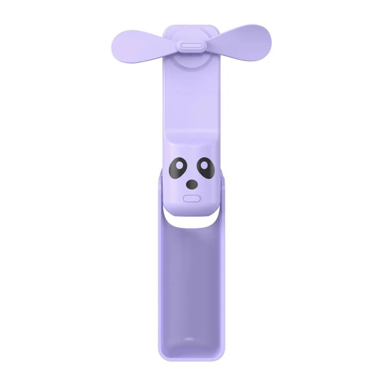 F5 Mini Folding Fan Integrated Type-C Cable(Purple)