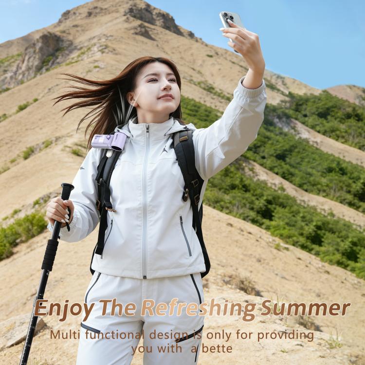 F6 Portable High-Speed Handheld Fan with Waist Clip(Orange) - Image 7