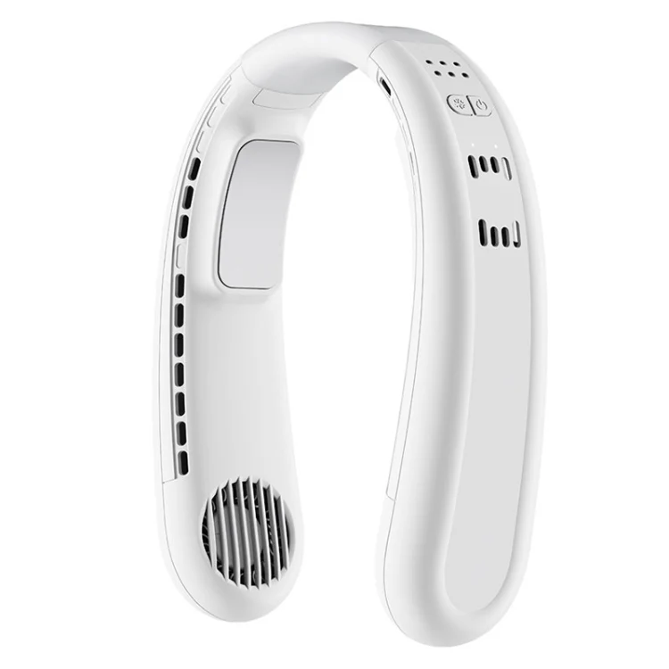 F63 Semiconductor Cooling Hanging Neck Fan USB Silent Outdoor Mini Fan(White)