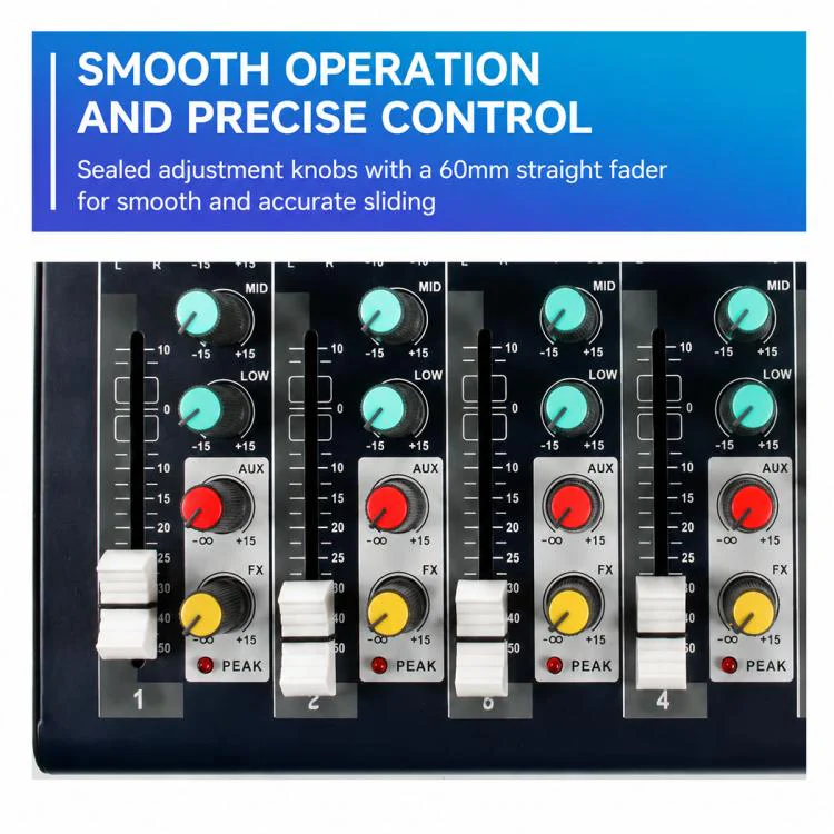 F7 7-Channel Multi-function Professional Bluetooth Live Streaming Mixer, Plug Type:UK Plug(Black) - Image 9