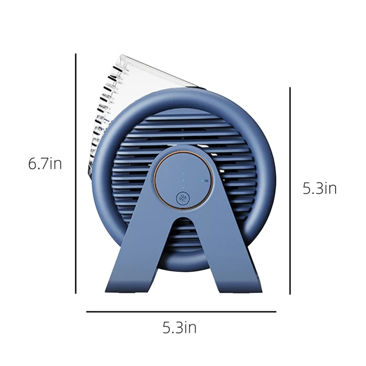 F7 Snail-shaped Desktop Mini Portable Bladeless Air Circulation Fan(Blue) - Image 3