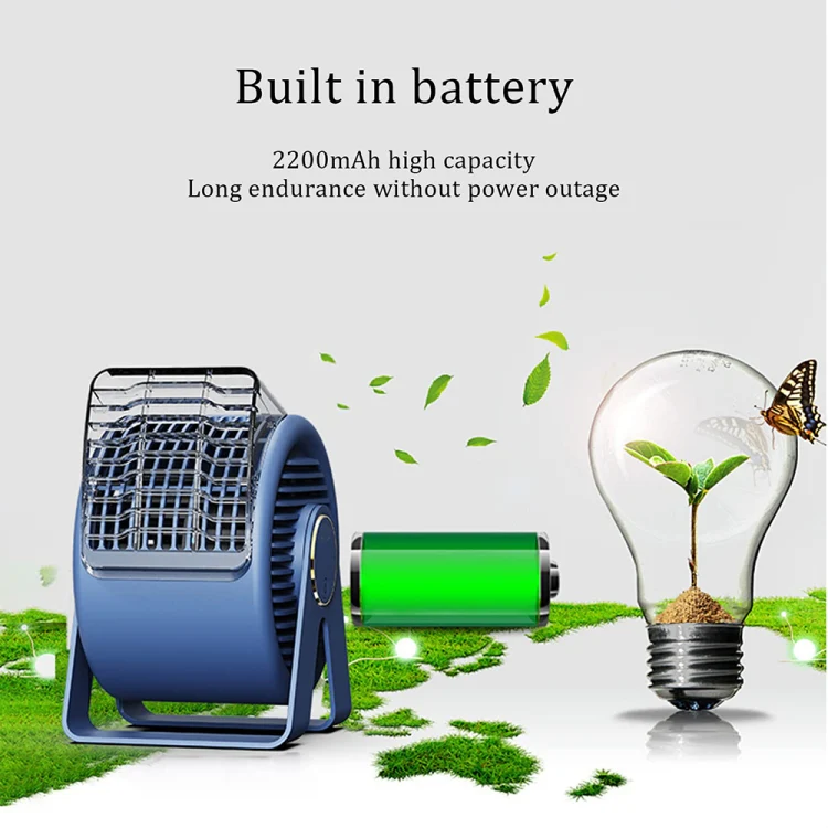 F7 Snail-shaped Desktop Mini Portable Bladeless Air Circulation Fan(White) - Image 5
