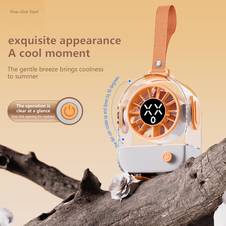 F8 Transparent Emoticon Mini Desktop Fan(Purple) - Image 3