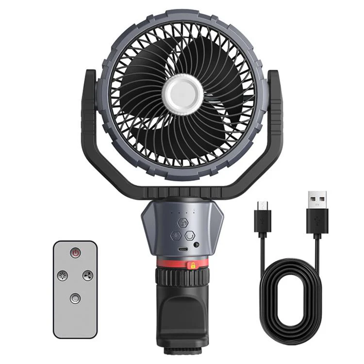 F8105 Oscillating Outdoor Fan With LED Light Remote Control Rechargeable Portable Fan - Image 2