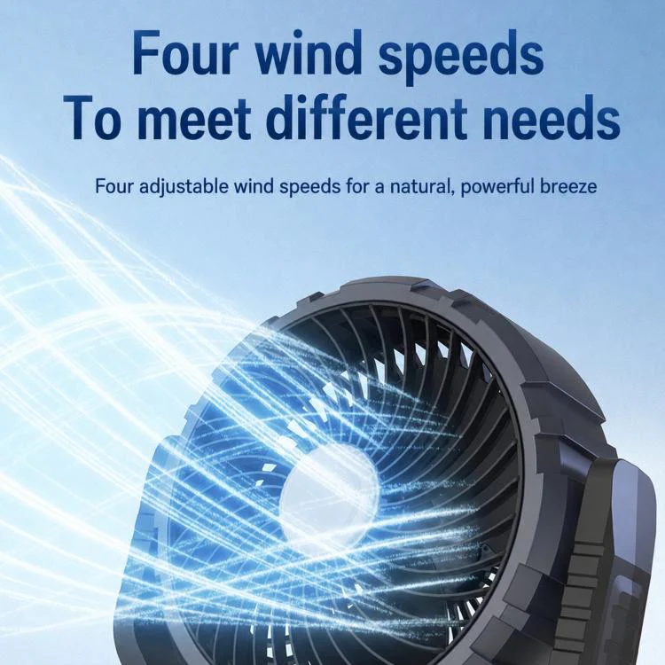 F8105 Oscillating Outdoor Fan With LED Light Remote Control Rechargeable Portable Fan - Image 7