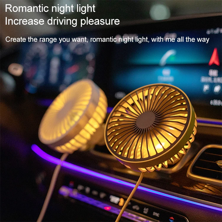 F829 Portable Car Air Outlet Electric Cooling Fan with LED Light(White) - Image 12