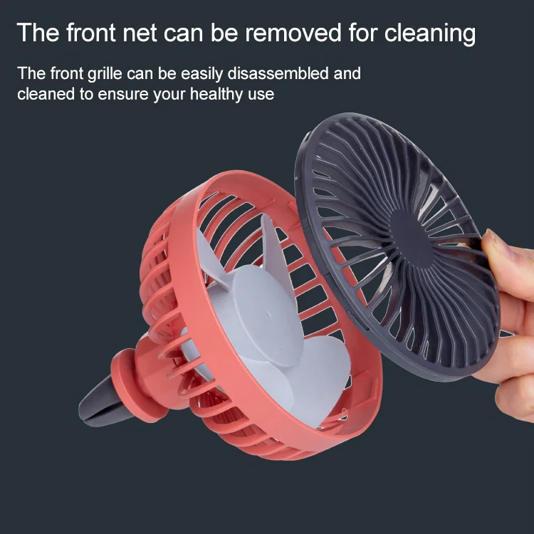 F829 Portable Car Air Outlet Electric Cooling Fan with LED Light(Yellow) - Image 8