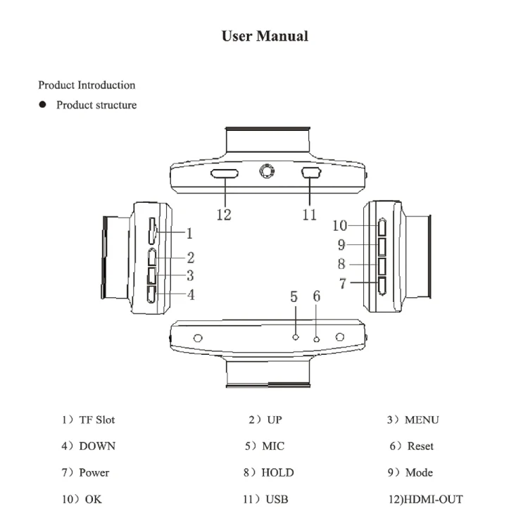 F9 Car Front and Inner Dual Camera HD Infrared Night Vision Car Driving Recorder - Image 4