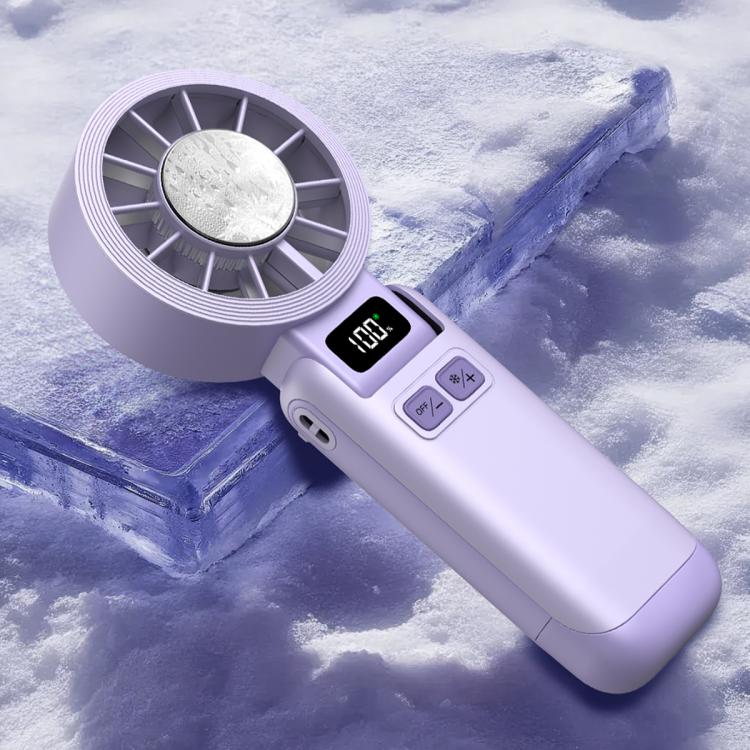 F9 Ice Compress Foldable Handheld Fan(Purple)