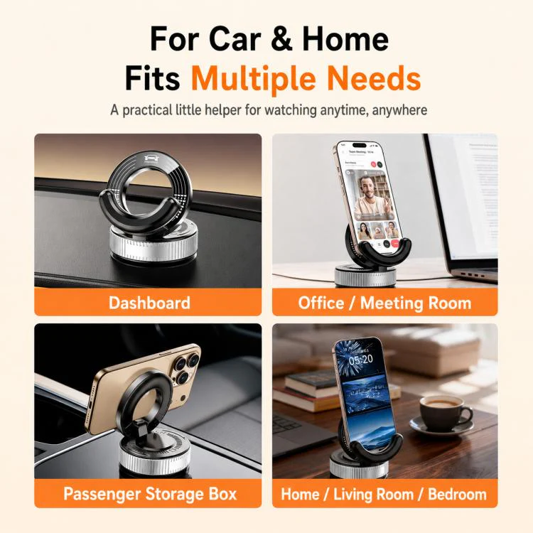 F9 Vacuum Suction Cup Phone Car Mount For Navigation Desktop Use, Style:Basic Model(Black) - Image 12