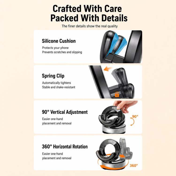 F9 Vacuum Suction Cup Phone Car Mount For Navigation Desktop Use, Style:Basic Model(Black) - Image 13