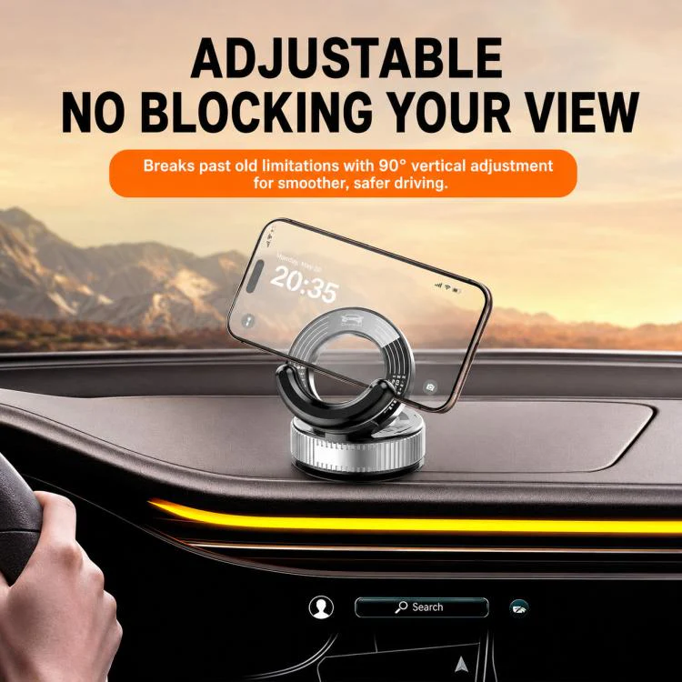 F9 Vacuum Suction Cup Phone Car Mount For Navigation Desktop Use, Style:Basic Model(Black) - Image 2