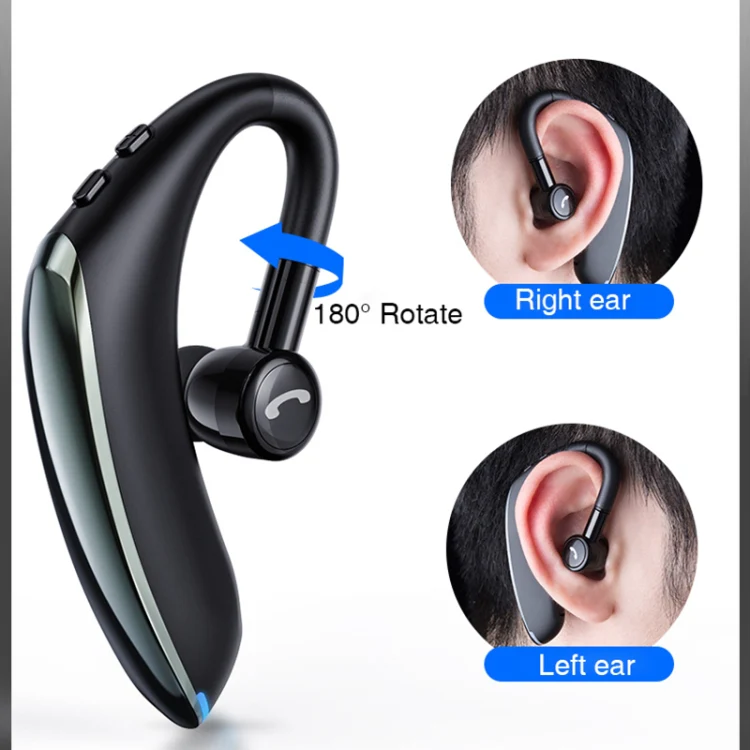 F900 Mini Earhook 180° Freely Rotating Wireless Bluetooth 5.0 Earphone Car Handsfree Call Headphone(Black Gray) - Image 10