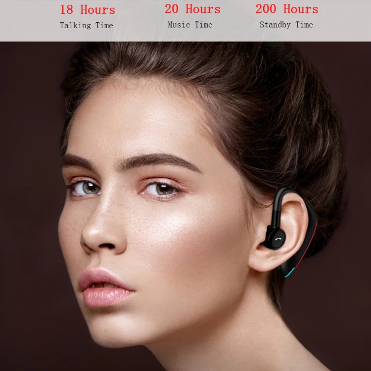 F900 Mini Earhook 180° Freely Rotating Wireless Bluetooth 5.0 Earphone Car Handsfree Call Headphone(Black Gray) - Image 15